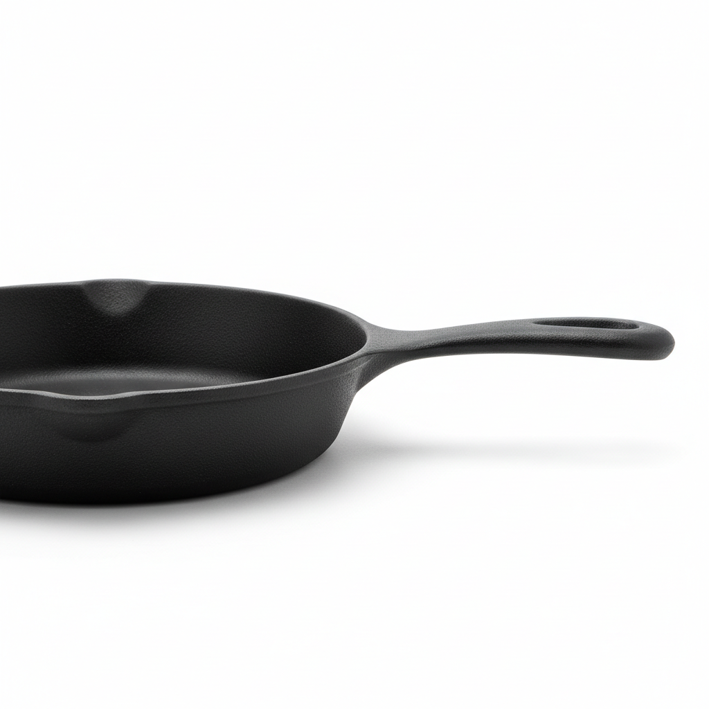 Cast iron frypan side angle